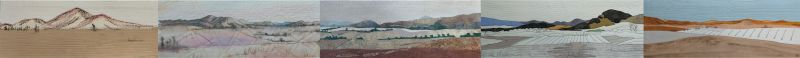 5 quilt landscapes of mountains and areas in canberra