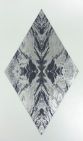aluminum sheet in diamond shape with black pattern printed ontop