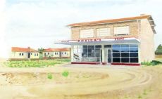 Watercolour artwork of Cosier&rsquo;s General Store