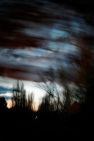 Blurred photograph of stormy afternoon