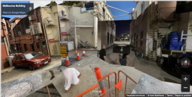 Still image from VR video of construction in the ACT