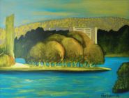 Painting of scene in Red Hill in Canberra