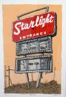 Print of large 'starlight' sign from drive-in theatre in Watson in Canberra in 1957