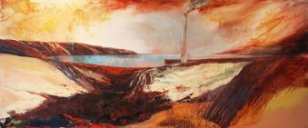 landscape painting of industrial landscape