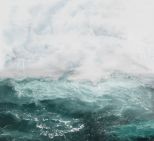 photograph digitally edited to depict water and ice landscape